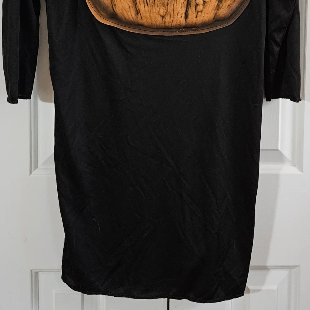 Kids Child's Halloween Costume Scary Pumpkin Gown M One Piece Jack O'Lantern